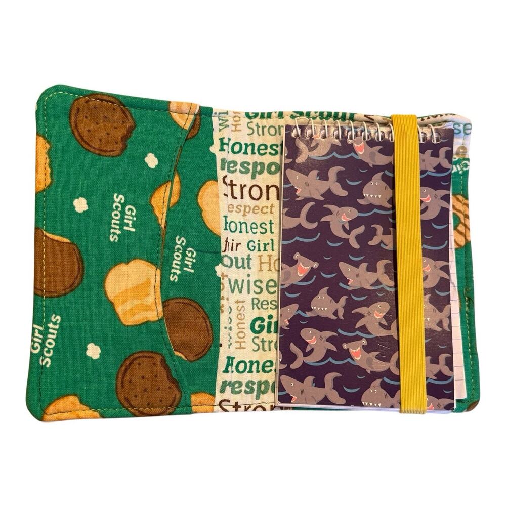 Girl Scouts Tapestry / Fabric 3x5 Wallet And Notepad Cover with Notepad Inside